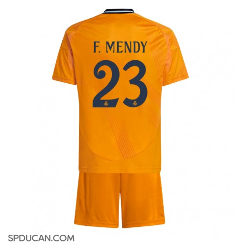 Dječji Nogometni Dres Real Madrid Ferland Mendy #23 Gostujuci 2024-25 Kratak Rukav (+ Kratke hlače)